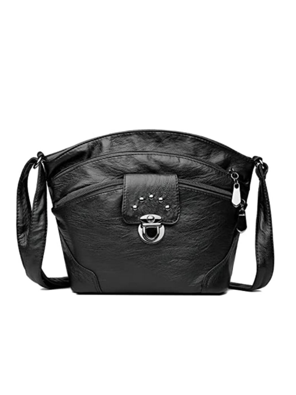 Small Crossbody Bag for Women Faux Leather Messenger Multi-Pocket Shoulder